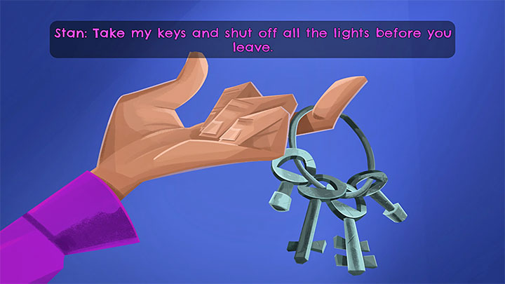 Znajdziecie się w lokacji przypominającej alejkę na tyłach High Street na Melee Island - Return to Monkey Island: Otwarcie skrzyni (Open the chest) i zakończenie części 5 - solucja, opis przejścia - Return to Monkey Island - poradnik do gry