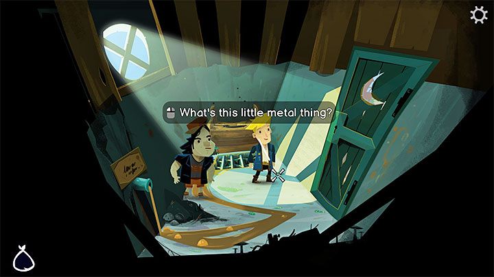 W szopie zbadajcie przedmiot leżący na podłodze (Slug) - Return to Monkey Island: Prolog (Prelude) - solucja, opis przejścia - Return to Monkey Island - poradnik do gry