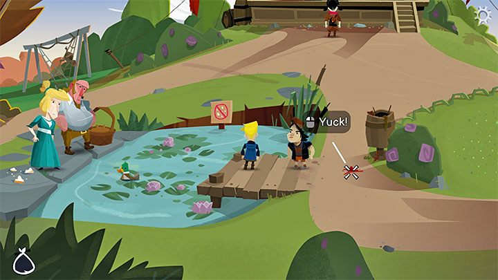 Obok kosza na śmieci znajdziecie ketchup (Red Glob) - kliknijcie na nim i wybierzcie opcję dodania go do inwentarza - Return to Monkey Island: Prolog (Prelude) - solucja, opis przejścia - Return to Monkey Island - poradnik do gry