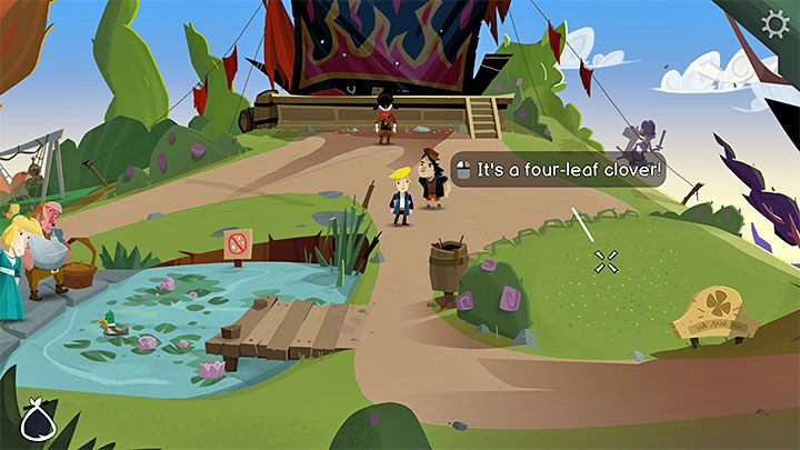 Koniczyna (Four-leaf clover) jest na pobliskiej polanie - Return to Monkey Island: Prolog (Prelude) - solucja, opis przejścia - Return to Monkey Island - poradnik do gry
