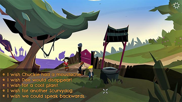 Wybierzcie od razu monetę z inwentarza i użyjcie jej na studni (Well) - Return to Monkey Island: Prolog (Prelude) - solucja, opis przejścia - Return to Monkey Island - poradnik do gry