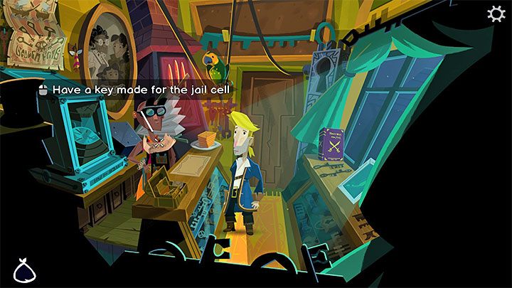 Porozmawiajcie z Locke Smith, a dowiecie się o możliwości podrabiania kluczy - Return to Monkey Island: Zdobycie mopa (Get a mop) - solucja, opis przejścia - Return to Monkey Island - poradnik do gry