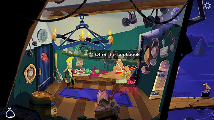 Przejdźcie do kuchni i porozmawiajcie z kucharzem - Return to Monkey Island: Zdobycie mopa (Get a mop) - solucja, opis przejścia - Return to Monkey Island - poradnik do gry