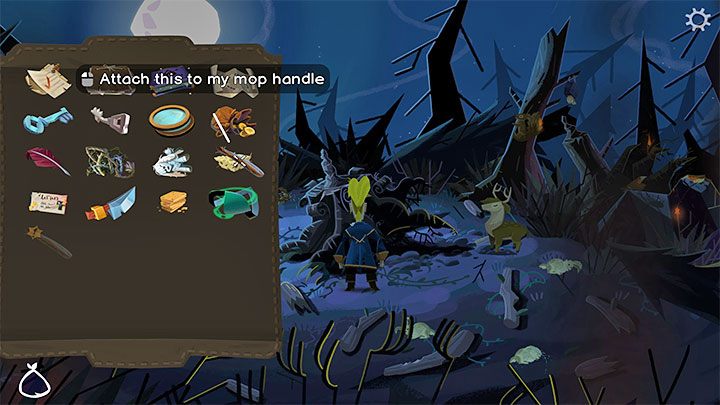 Możecie teraz połączyć uchwyt i gąbkę w inwentarzu - Return to Monkey Island: Zdobycie mopa (Get a mop) - solucja, opis przejścia - Return to Monkey Island - poradnik do gry