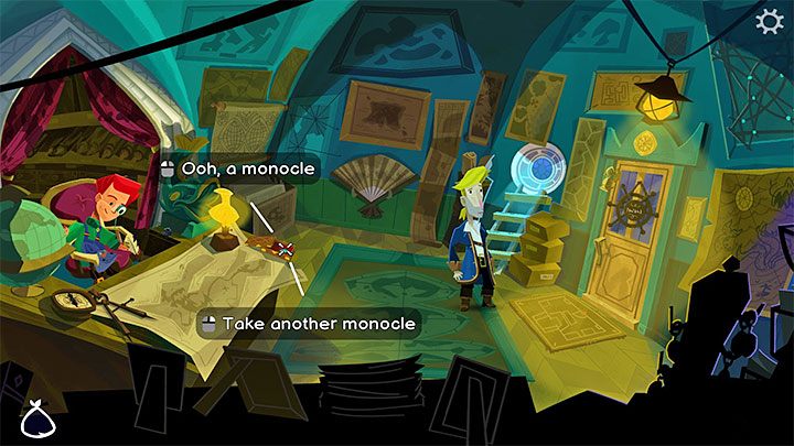 Powróćcie do lokacji Low Street w mieście i ponownie odwiedźcie sklep Wallyego (Wallys Maps-n-More) - Return to Monkey Island: Zdobycie przebrania (Get a disguise) - solucja, opis przejścia - Return to Monkey Island - poradnik do gry