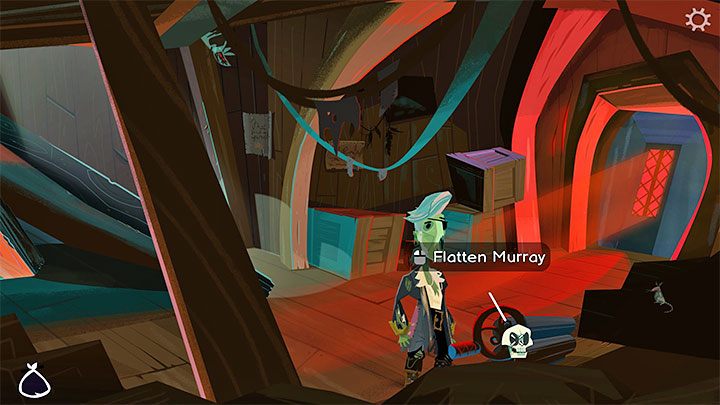 Wydostańcie się z ładowni przez okno, dotrzyjcie na główny pokład i ponownie zejdźcie pod pokład - Return to Monkey Island: Dopłynięcie do Małpiej Wyspy (Sail to Monkey Island) - solucja, opis przejścia - Return to Monkey Island - poradnik do gry