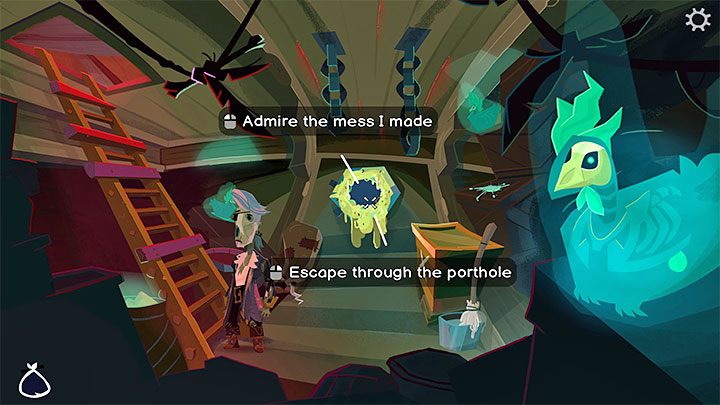 Zejdźcie do ładowni (Load), w której rozpoczęliście wcześniej grę - Return to Monkey Island: Zaliczenie głosowania (Get a unanimous vote) - solucja, opis przejścia - Return to Monkey Island - poradnik do gry