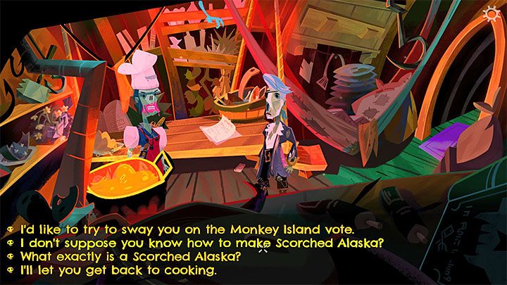 Powróćcie do kuchni żeby porozmawiać z Putrą - Return to Monkey Island: Zaliczenie głosowania (Get a unanimous vote) - solucja, opis przejścia - Return to Monkey Island - poradnik do gry