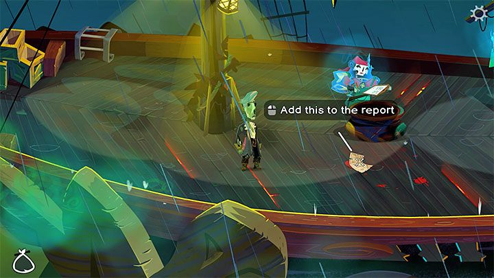 Raport wymusza żeby znaleźć i udokumentować 5 zabałaganionych miejsc na statku - Return to Monkey Island: Zaliczenie głosowania (Get a unanimous vote) - solucja, opis przejścia - Return to Monkey Island - poradnik do gry