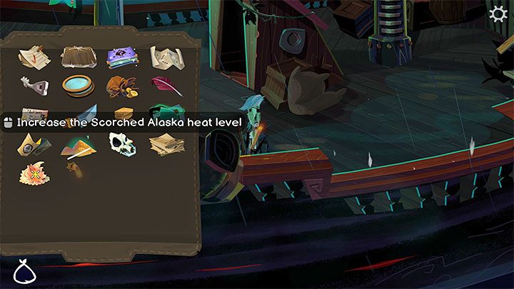 Otwórzcie inwentarz żeby połączyć końcówkę z potrawą Scorched Alaska - Return to Monkey Island: Zaliczenie głosowania (Get a unanimous vote) - solucja, opis przejścia - Return to Monkey Island - poradnik do gry