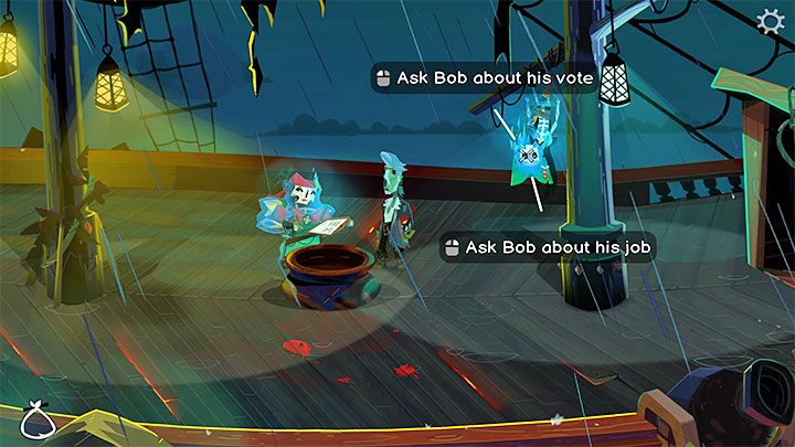 Duch Apple Boba wisi na głównym pokładzie - Return to Monkey Island: Zaliczenie głosowania (Get a unanimous vote) - solucja, opis przejścia - Return to Monkey Island - poradnik do gry