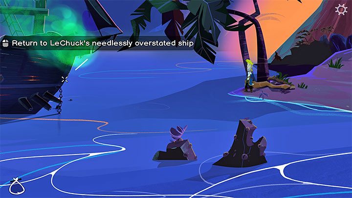 Zadanie poznania sekretów LeChucka dostaniecie po spotkaniu z przywódcami piratów na Małpiej Wyspie, ale najpierw musicie dostać się na statek LeChucka - Return to Monkey Island: Poznanie sekretów LeChucka (Learn LeChucks secrets) - solucja, opis przejścia - Return to Monkey Island - poradnik do gry