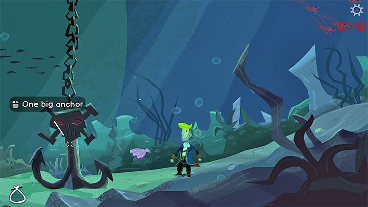 Idźcie dalej w lewo, aż dotrzecie do wielkiej kotwicy (One Big Anchor) - Return to Monkey Island: Poznanie sekretów LeChucka (Learn LeChucks secrets) - solucja, opis przejścia - Return to Monkey Island - poradnik do gry