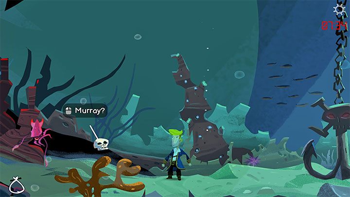 Trzecia czaszka jest do odnalezienia na dnie, pod statkiem LeChucka (LeChucks Ship) - Return to Monkey Island: Rozszyfrowanie mapy (Decode the map) - solucja, opis przejścia - Return to Monkey Island - poradnik do gry