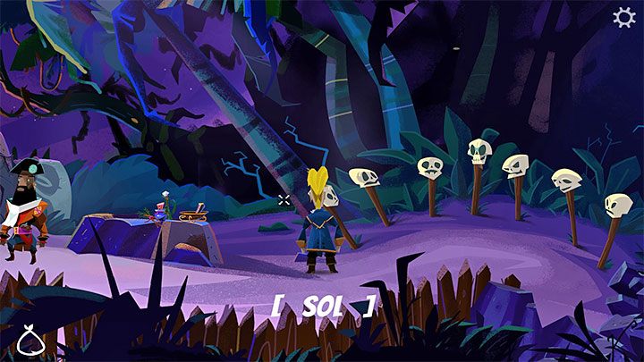 Musicie teraz nabić na pale 6 zebranych czaszek - Return to Monkey Island: Rozszyfrowanie mapy (Decode the map) - solucja, opis przejścia - Return to Monkey Island - poradnik do gry