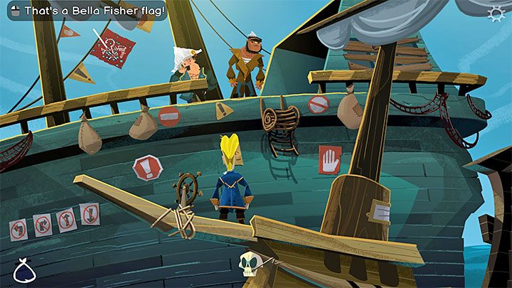 Na statku spotkacie piratów poddających się kwarantannie w związku ze szkorbutem - Return to Monkey Island: Złoty klucz Bella Fisher (Bella Fishers Golden Key) - solucja, opis przejścia - Return to Monkey Island - poradnik do gry