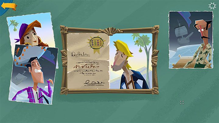 Otwórzcie inwentarz i wybierzcie z niego ramkę na zdjęcia (Frame) - Return to Monkey Island: Złoty klucz Bella Fisher (Bella Fishers Golden Key) - solucja, opis przejścia - Return to Monkey Island - poradnik do gry