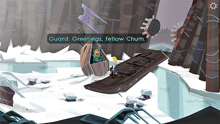 Musicie znaleźć wszystkich członków Chums i od każdego uzyskać wskazówki - Return to Monkey Island: Złoty klucz Bella Fisher (Bella Fishers Golden Key) - solucja, opis przejścia - Return to Monkey Island - poradnik do gry