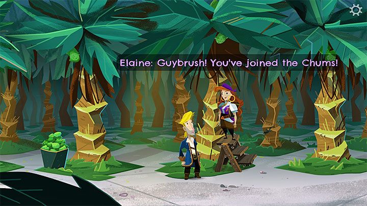 Elaine - znajdziecie ją w gaju Lime Grove na wyspie Scurvy Island - Return to Monkey Island: Złoty klucz Bella Fisher (Bella Fishers Golden Key) - solucja, opis przejścia - Return to Monkey Island - poradnik do gry
