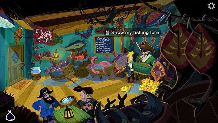Po odwiedzeniu wszystkich postaci z listy powróćcie do Cods Wallop - Return to Monkey Island: Złoty klucz Bella Fisher (Bella Fishers Golden Key) - solucja, opis przejścia - Return to Monkey Island - poradnik do gry