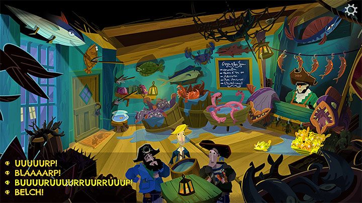 Zacznijcie od wypicia egzotycznego napoju po wybraniu go z inwentarza - Return to Monkey Island: Złoty klucz Bella Fisher (Bella Fishers Golden Key) - solucja, opis przejścia - Return to Monkey Island - poradnik do gry