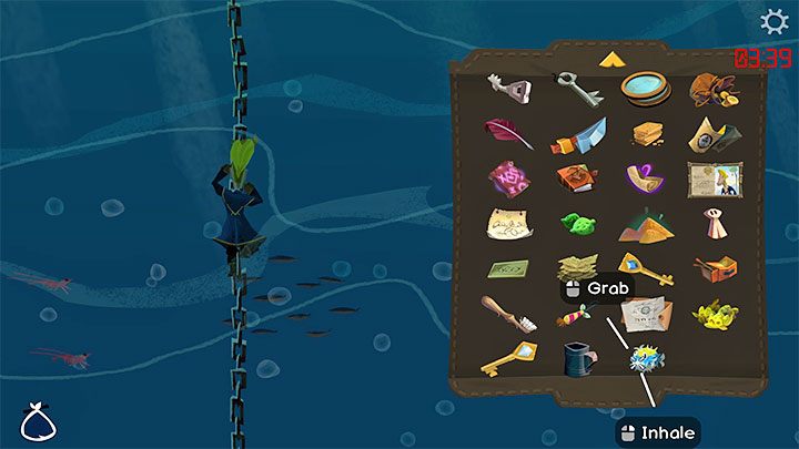 Powróćcie do wraku statku (znak X) i ponówcie próbę zejścia na dno - Return to Monkey Island: Złoty klucz Bella Fisher (Bella Fishers Golden Key) - solucja, opis przejścia - Return to Monkey Island - poradnik do gry