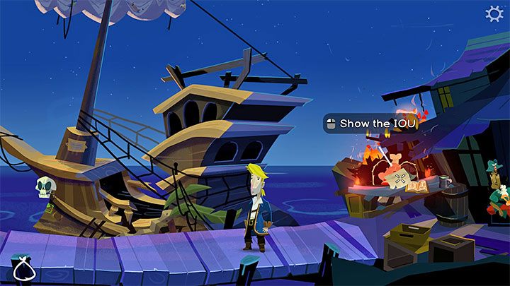 Dotrzyjcie do ruin Scumm Baru w dokach - Return to Monkey Island: Złoty klucz Brrr Muda Island (Brrr Muda Island Golden Key) - solucja, opis przejścia - Return to Monkey Island - poradnik do gry