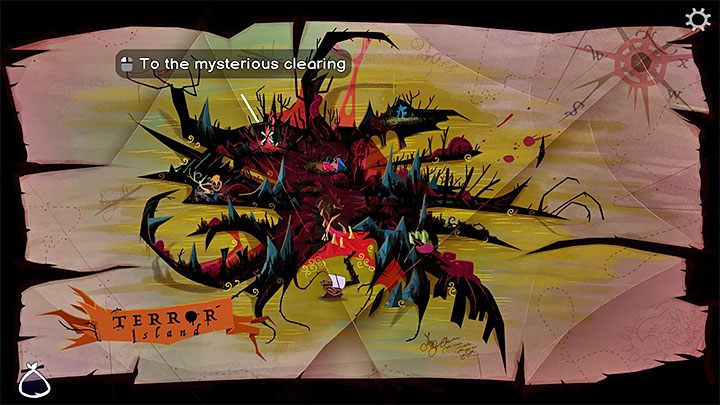Po dotarciu do wyspy przejdźcie ścieżką do wyjścia - skorzystanie z niego wywoła po raz pierwszy mapę Terror Island - Return to Monkey Island: Złoty klucz Terror Island (Terror Island Golden Key) - solucja, opis przejścia - Return to Monkey Island - poradnik do gry