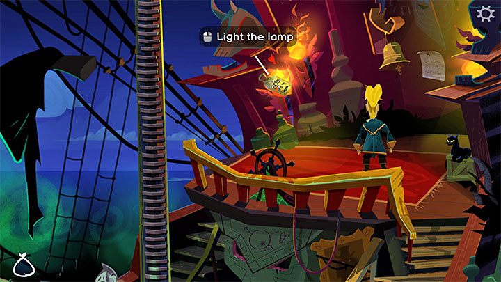 Po wejściu do jaskini ustalicie, że jest w niej bardzo ciemno - trzeba będzie zdobyć źródło światła - Return to Monkey Island: Złoty klucz Terror Island (Terror Island Golden Key) - solucja, opis przejścia - Return to Monkey Island - poradnik do gry