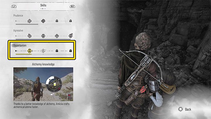 Oportunizm (Opportunism) to jedna z 3 kategorii umiejętności Amicii - Plague Tale Requiem: Jak zwiększać umiejętność Oportunizm i gromadzić XP? - A Plague Tale Requiem - poradnik do gry