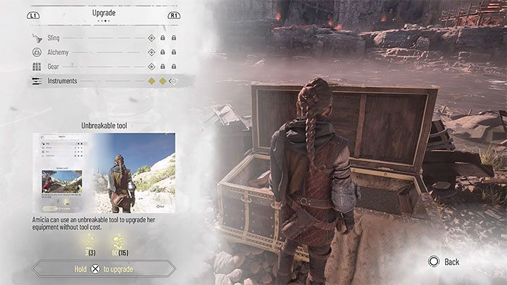 Każde ulepszenia wymaga zużycia składników do craftingu - Plague Tale Requiem: Rozwój postaci - najlepsze umiejętności i ulepszenia, gromadzenie XP - A Plague Tale Requiem - poradnik do gry