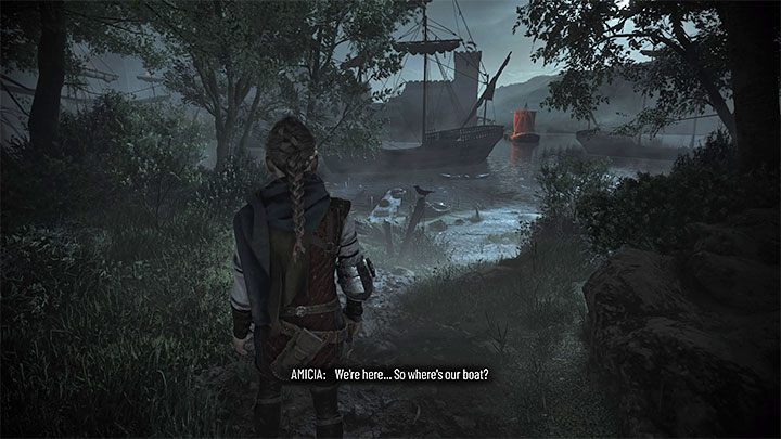 Sekret odnajduje się w początkowej części etapu, a konkretnie po dotarciu do doków (powyższy obrazek) i otrzymaniu zadania odnalezienia łodzi Zakonu - Plague Tale Requiem: Rozdział 4 (Obowiązek opiekunki) - lista sekretów - A Plague Tale Requiem - poradnik do gry