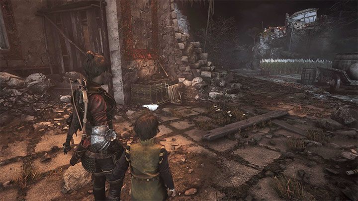 W okolicy jest zrujnowany kościół - zajrzyjcie do środka, a łatwo zlokalizujecie sekretną skrzynię - Plague Tale Requiem: Sekretne skrzynie z rozdziału 13 (Nic nie zostało) - lista - A Plague Tale Requiem - poradnik do gry