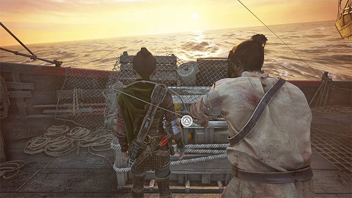 Bohaterowie postanowią też wyrzucić poza burtę ciężki ładunek i musicie pomóc Arnaudowi w jego przepchnięciu - Plague Tale Requiem: Zgubienie statku Hrabiego (Get away from the Counts ship) - solucja, opis przejścia - A Plague Tale Requiem - poradnik do gry