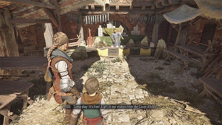 Rozdział ten rozpoczniecie w mieście, w którym odbywa się jarmark - Plague Tale Requiem: Dotarcie do domu (Walk to the house) - solucja, opis przejścia - A Plague Tale Requiem - poradnik do gry