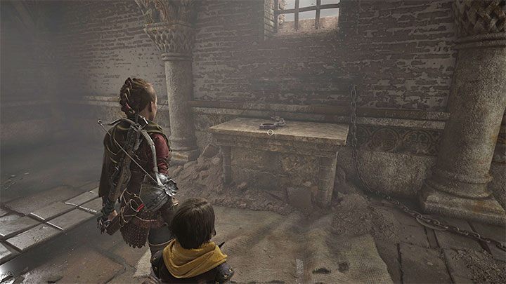 Obejrzyjcie fresk przy ołtarzu i zejdźcie na dół - Plague Tale Requiem: Przetrwanie ataku (Survive the assault) - solucja, opis przejścia - A Plague Tale Requiem - poradnik do gry