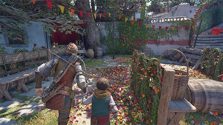 Wykorzystajcie okazję, że sokół leci w inne miejsce i szybko dotrzyjcie do kolejnej zasłony - Plague Tale Requiem: Ucieczka przed żołnierzami (Escape from the Counts soldiers) - solucja, opis przejścia - A Plague Tale Requiem - poradnik do gry