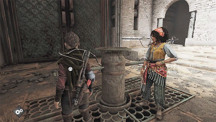 Możecie już wejść w interakcję z centralnym obrotowym mechanizmem - Plague Tale Requiem: Otwarcie bramy (Open the gate) - solucja, opis przejścia - A Plague Tale Requiem - poradnik do gry