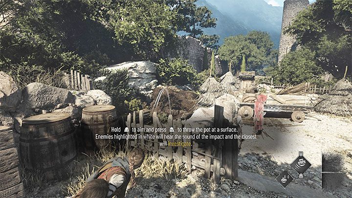 Zbliżcie się do nowych wrogów - znajdziecie tu pierwsze naczynia (Pot) - A Plague Tale Requiem: Dotarcie do zamku (Reach the castle) - solucja, opis przejścia - A Plague Tale Requiem - poradnik do gry