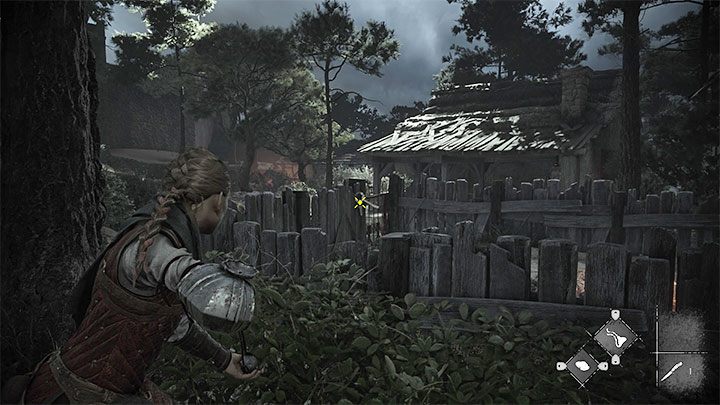 Zanim wyruszycie dalej zbadajcie budynek na prawo od stołu warsztatowego - Plague Tale Requiem: Uratowanie Lucasa (Find and rescue Lucas) - solucja, opis przejścia - A Plague Tale Requiem - poradnik do gry