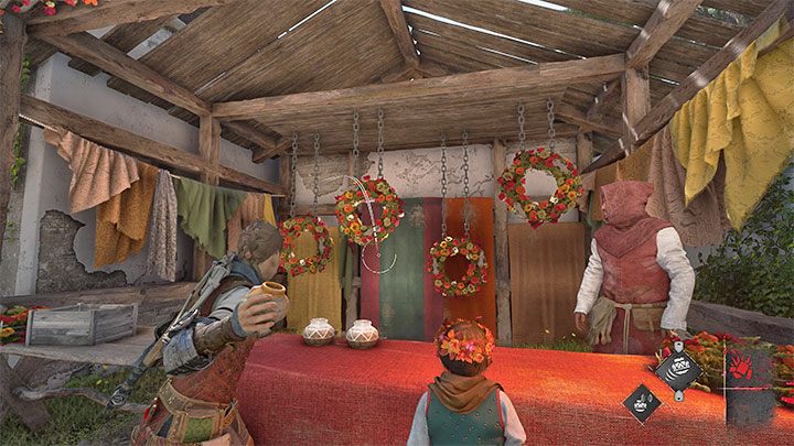 Skręćcie w lewo i dotrzyjcie do miejsca, w którym organizowane są zawody w rzucaniu naczyniami - możecie do nich opcjonalnie przystąpić - Plague Tale Requiem: Wejście do wioski (Enter the village) - solucja, opis przejścia - A Plague Tale Requiem - poradnik do gry