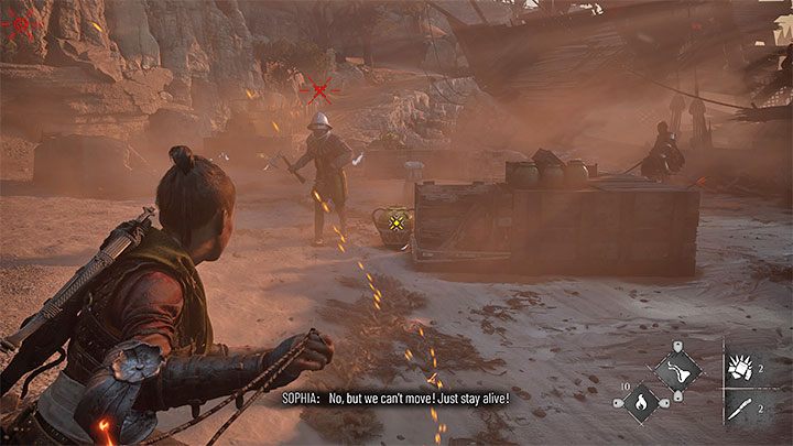 Dla przypomnienia nieopancerzonych przeciwników możecie zabijać procą, aczkolwiek ustawiajcie się za zasłonami - Plague Tale Requiem: Zabicie Hrabiego (Kill the Count) - solucja, opis przejścia - A Plague Tale Requiem - poradnik do gry