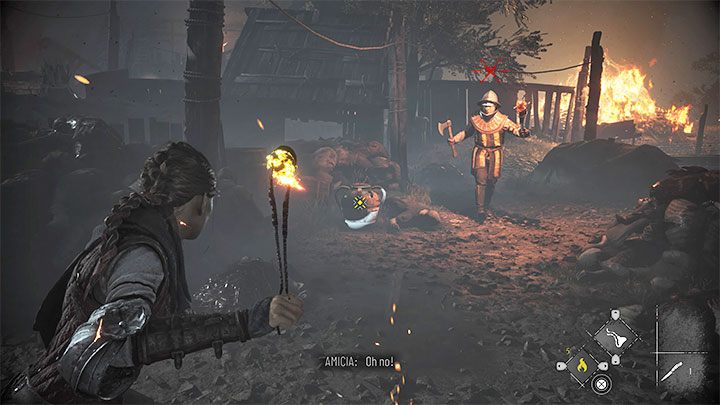Przy wszystkich powyższych taktykach zachowujcie bezpieczny dystans, bo Amicia lub okoliczna trawa mogą zostać podpalone w momencie eksplozji - Plague Tale Requiem: Dotarcie do Josepha (Get to Joseph at the pontoon) - solucja, opis przejścia - A Plague Tale Requiem - poradnik do gry