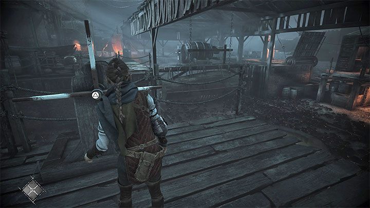 Dotrzyjcie do szczeliny i przesuńcie powalony obiekt żeby móc z niej skorzystać - Plague Tale Requiem: Znalezienie łodzi Zakonu (Find the Orders boat) - solucja, opis przejścia - A Plague Tale Requiem - poradnik do gry