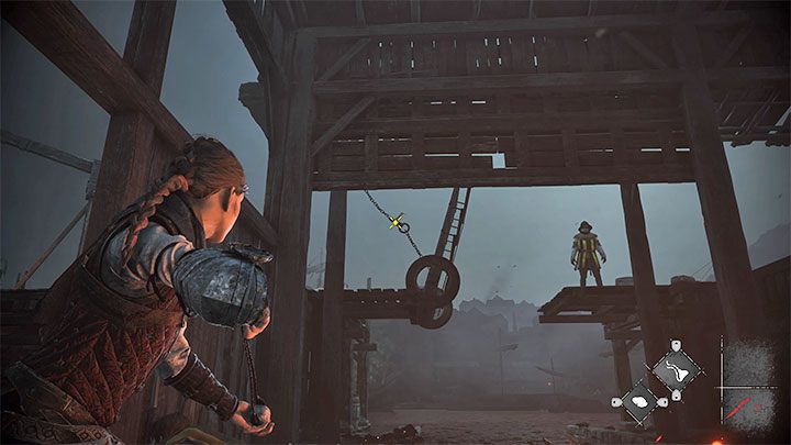 Możecie teraz pomóc żołnierzowi w wydostaniu się z górnych kładek - Plague Tale Requiem: Znalezienie łodzi Zakonu (Find the Orders boat) - solucja, opis przejścia - A Plague Tale Requiem - poradnik do gry