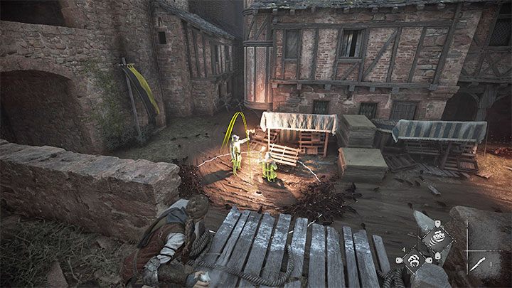 Wyjdźcie na górne mury i wysłuchajcie kolejnej podpowiedzi Lucasa - Plague Tale Requiem: Opuszczenie miasta (Exit the city) - solucja, opis przejścia - A Plague Tale Requiem - poradnik do gry