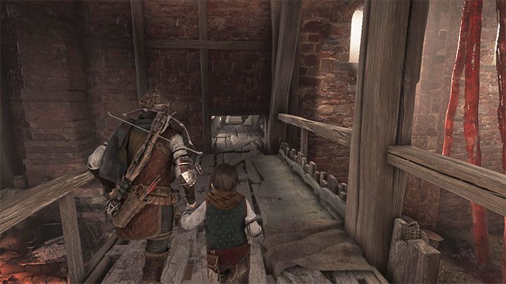 Po znalezieniu się na górze musicie kucnąć i przejść przez otwór w ścianie - Plague Tale Requiem: Rozdział 6 (Zostawić wszystko za sobą) - lista sekretów - A Plague Tale Requiem - poradnik do gry