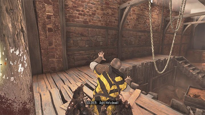 Dotrzyjcie do głównego pomieszczenia budynku, w którym po raz pierwszy możecie użyć umiejętności Hugo kontrolowania hordy szczurów - Plague Tale Requiem: Podróż w stronę wybrzeża (Find a way towards the coast) - solucja, opis przejścia - A Plague Tale Requiem - poradnik do gry