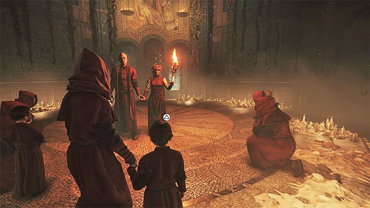 Nowy cel misji jest bardzo prosty - podążajcie za Hrabią i Hrabiną oraz innymi postaciami biorącymi udział w rytuale - Plague Tale Requiem: Zbadanie świętych komnat (Explore the sacred chambers) - solucja, opis przejścia - A Plague Tale Requiem - poradnik do gry