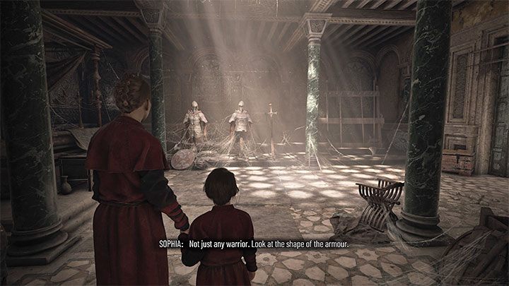 Druga komnata to zbrojownia - Plague Tale Requiem: Zbadanie świętych komnat (Explore the sacred chambers) - solucja, opis przejścia - A Plague Tale Requiem - poradnik do gry